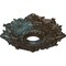 Ekena Millwork Riley Ceiling Medallion (Fits Canopies up to 4 5/8"), 18"OD x 3 1/2"ID x 1 1/2"P, Bronze Blue Patina CM18RLBBS - alternate 2